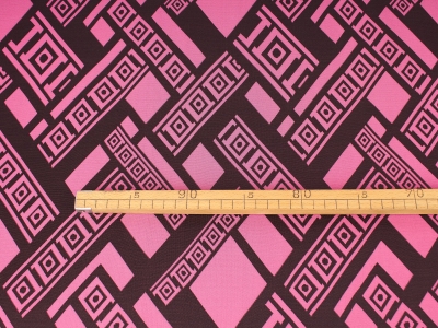 Dzianina wiskoza z elastanem - geometryczny wzór