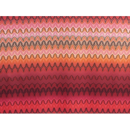 Tecido Viscose Raso Foxy ombre vermelho