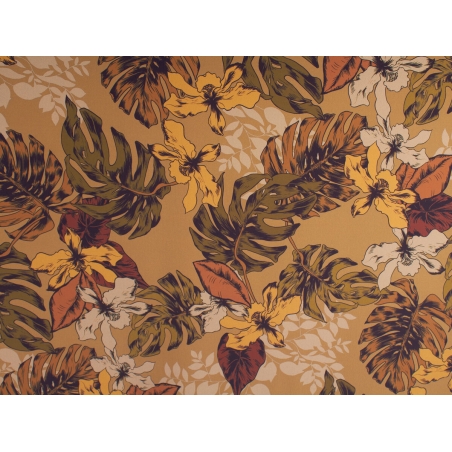 Georgette Poliester materiał - autumn leaves