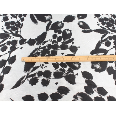 Jacquard Sorella hojas en blanco y negro