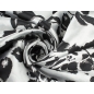 Kangast Jacquard Sorella must-valged lehed