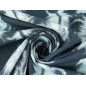 Jacquard Sorella bleu et feuilles