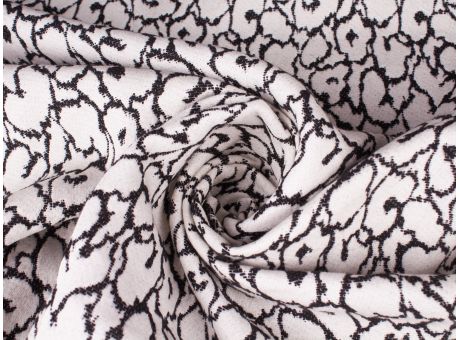 Żakard Sorella biało-czarny wzór