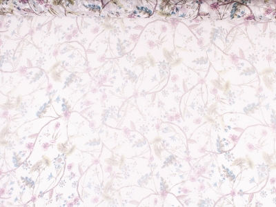 Silke Tyg Signerat - Blommig Chiffong Dior