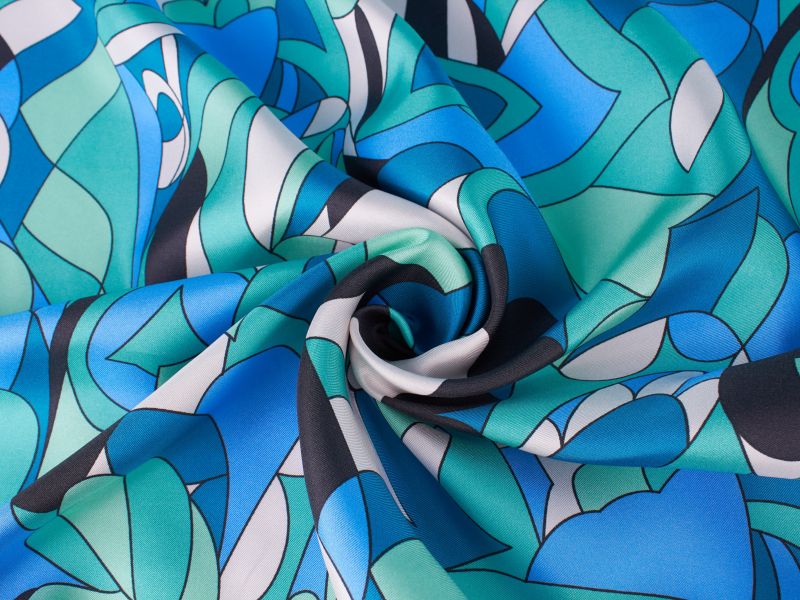 Jedwab Sygnowany - Niebieskie wzory