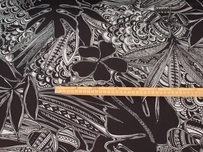 Tessuto Cotone batista Sifflet nero-bianco