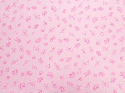 Ύφασμα Βαμβάκι Sorella - Κορδέλες και Αρκουδάκια σε δύο χρώματα!