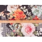 Daniella fabric with houndstooth pattern and roses
