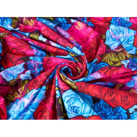 Dzianina Sorella - Róże Versace