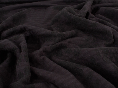 Кежуал - Черен жакардов трикотаж - десен