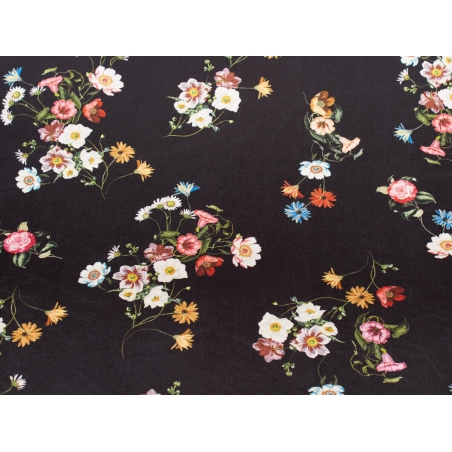 Velsoft - Terciopelo - flores sobre negro