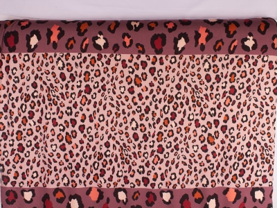 Arte knitted fabric - colourful leopard - 2 colours