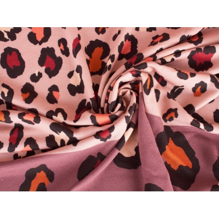 Dzianina  Arte - Raport -  Barwna panterka -  2 kolory