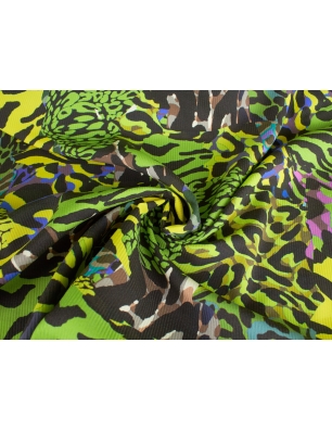 Jedwab Sygnowany  Żakardowy  - 2 Kolory! - Panterka, Zeberka