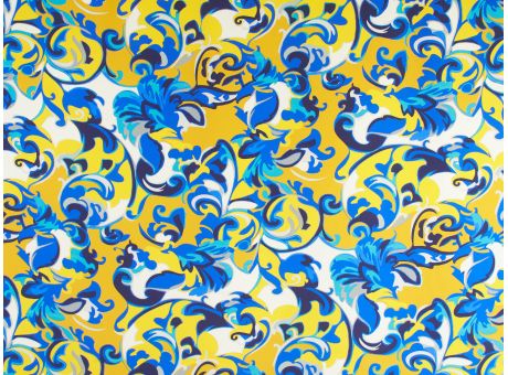 Jedwab Sygnowany - Niebieskie Ornamenty