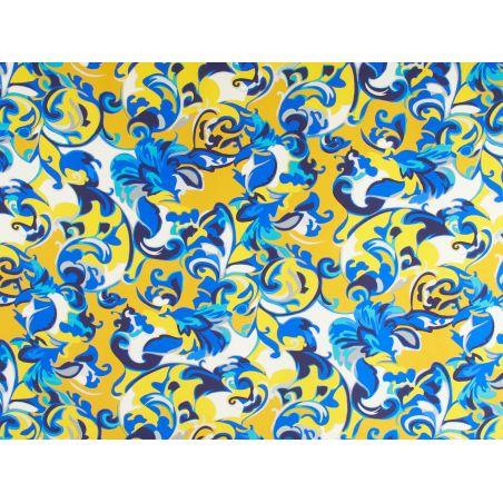 Jedwab Sygnowany - Niebieskie Ornamenty