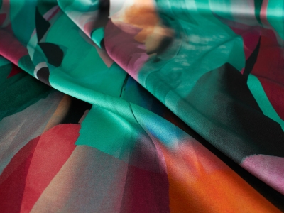 Seda Firmada - Manchas de colores