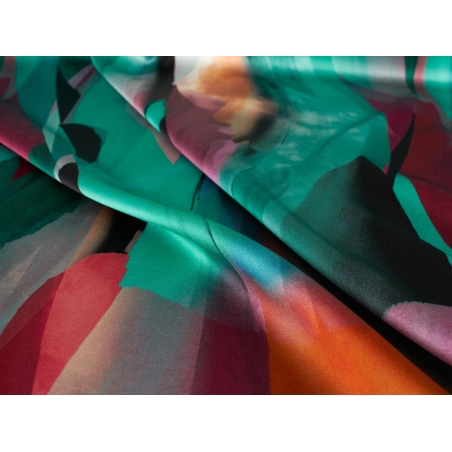 Seda Firmada - Manchas de colores