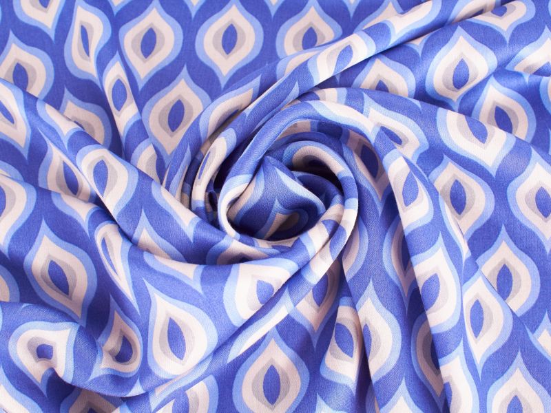 Tecido Viscose Raso foxy - Lagriminhas Azuis