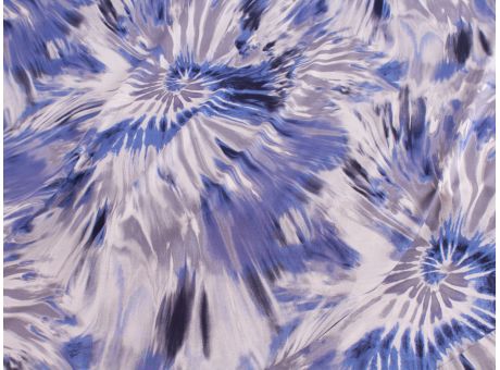 Wiskoza LIDO -  Błękitny batikowy wzór