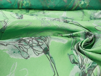 Jacquard Sorella - Flores sobre verde