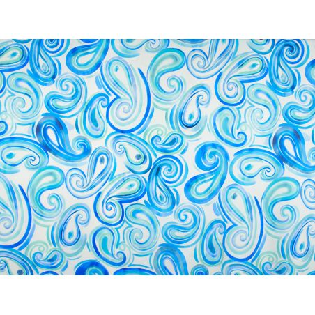 Jedwab Sygnowany - błękitne mazaje
