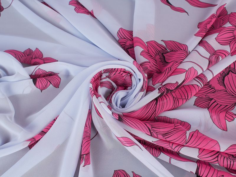 Cristal chiffon bloemen 2 kleuren