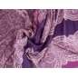 Țesătura Satin Charmeuse - Violet și dantelă