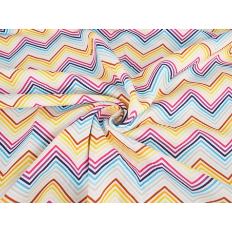 Dzianina Sorella Pętelkowa - Kolorwy Zygzak