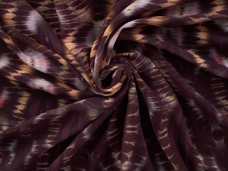 Birikis Chiffon - Pflaume Tie Dye
