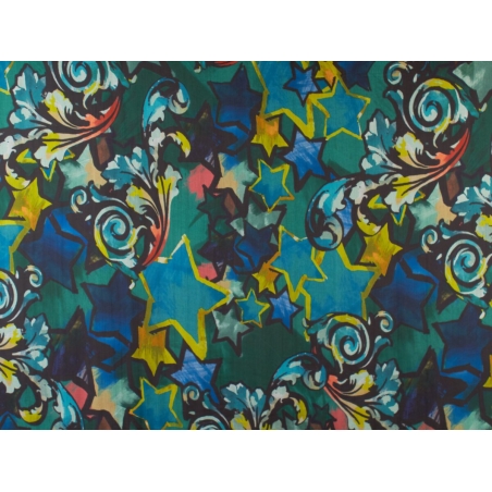 Silke stof med signatur - kreppet chiffon mønster