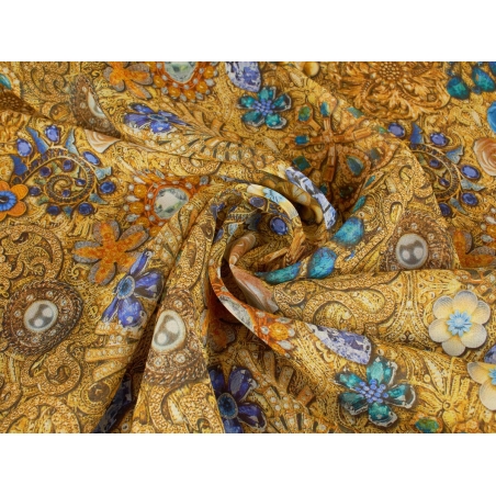 Seda firmada - Chifón Crepé Versace