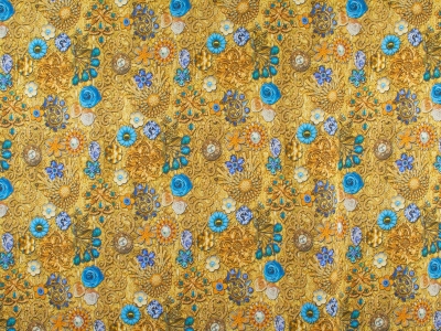 Siden tyg signerat - Chiffon Krepa Versace