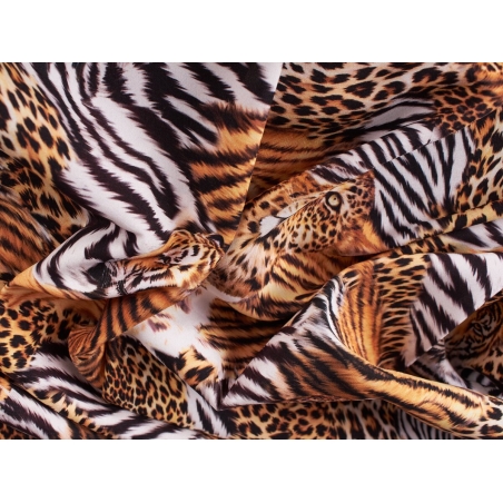 Tecido de Seda assinado Tigres - 4 cores