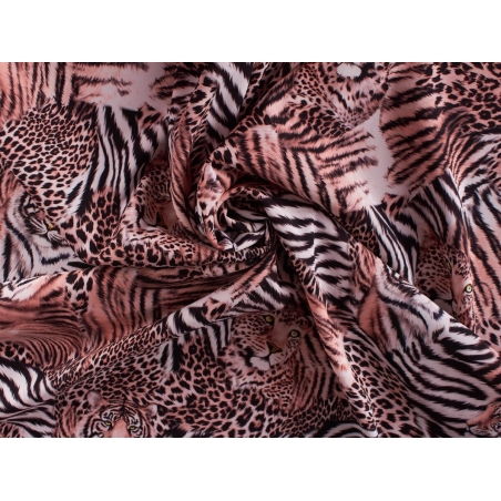 Μεταξωτό ύφασμα με υπογραφή Τίγρεις - 4 χρώματα