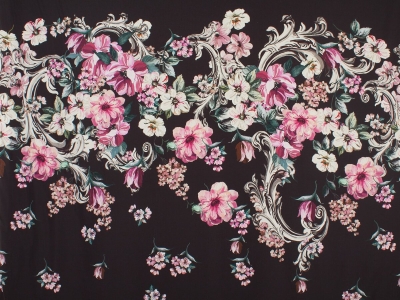 Zīda audums ar D&G zīmolu - ziedi - Ziņojums!