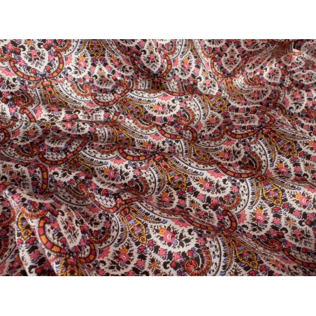 Ύφασμα Σιφόν Μαρόνι - Σύνορο