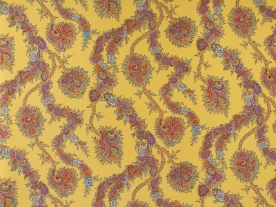 Silk Fabric Signed in Ethno Style