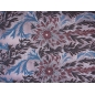 Turquoise and brown lace pattern