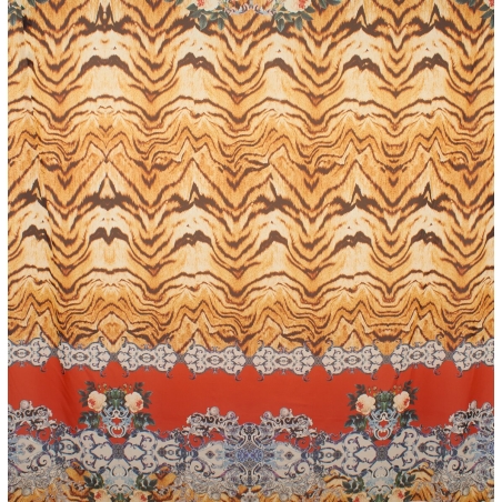 Tkanina Hedvábí S podpisem - Tygr - Zpráva!