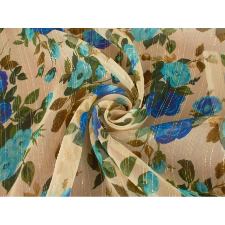 Jedwab Sygnowany - Złota nitka I Róże