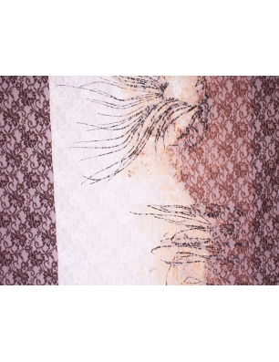 Dentelle Tangello - Orange et marron