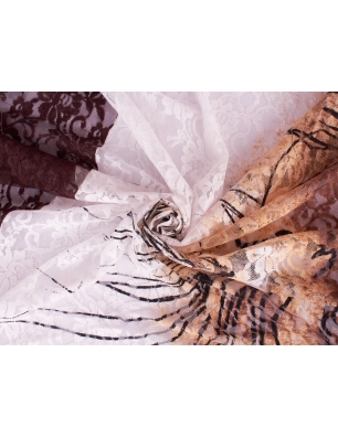 Dentelle Tangello - Orange et marron
