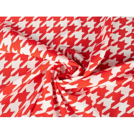 Silkki, jossa on brodeerattu kanajalan kuvio, 3 väriä.