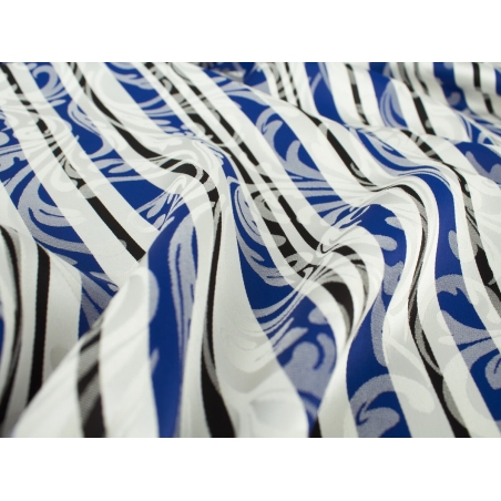 Tissu Soie signé - rayures jacquard - deux couleurs !