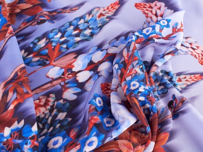 Tela de seda con firma - borde - 2 colores