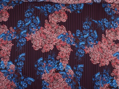 Zijde Geassocieerd Chiffon - Strepen en Paisley