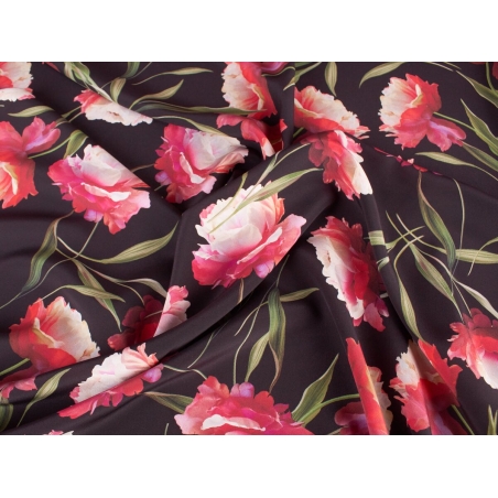 Тъкан Живописен коприна - Рисувани карамфили