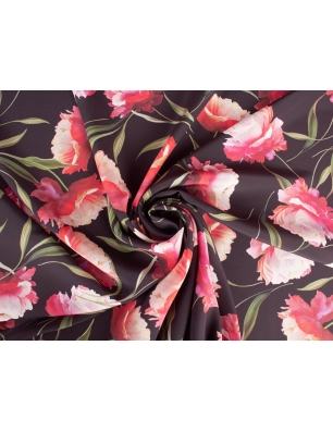 Seda con firma - Claveles dibujados