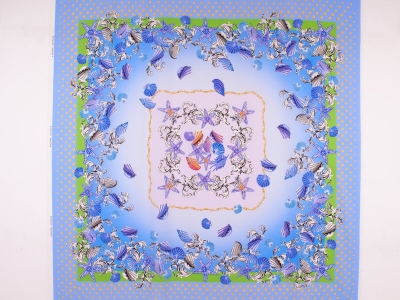 Tkanina Soie Signée - Coquillages dans le style Dolce&Gabbana - Deux Couleurs - Rapport !